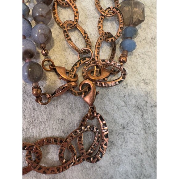 Premier Design Interchangeable English Rose Beads & Bronze Necklace multi Strand - Picture 7 of 9